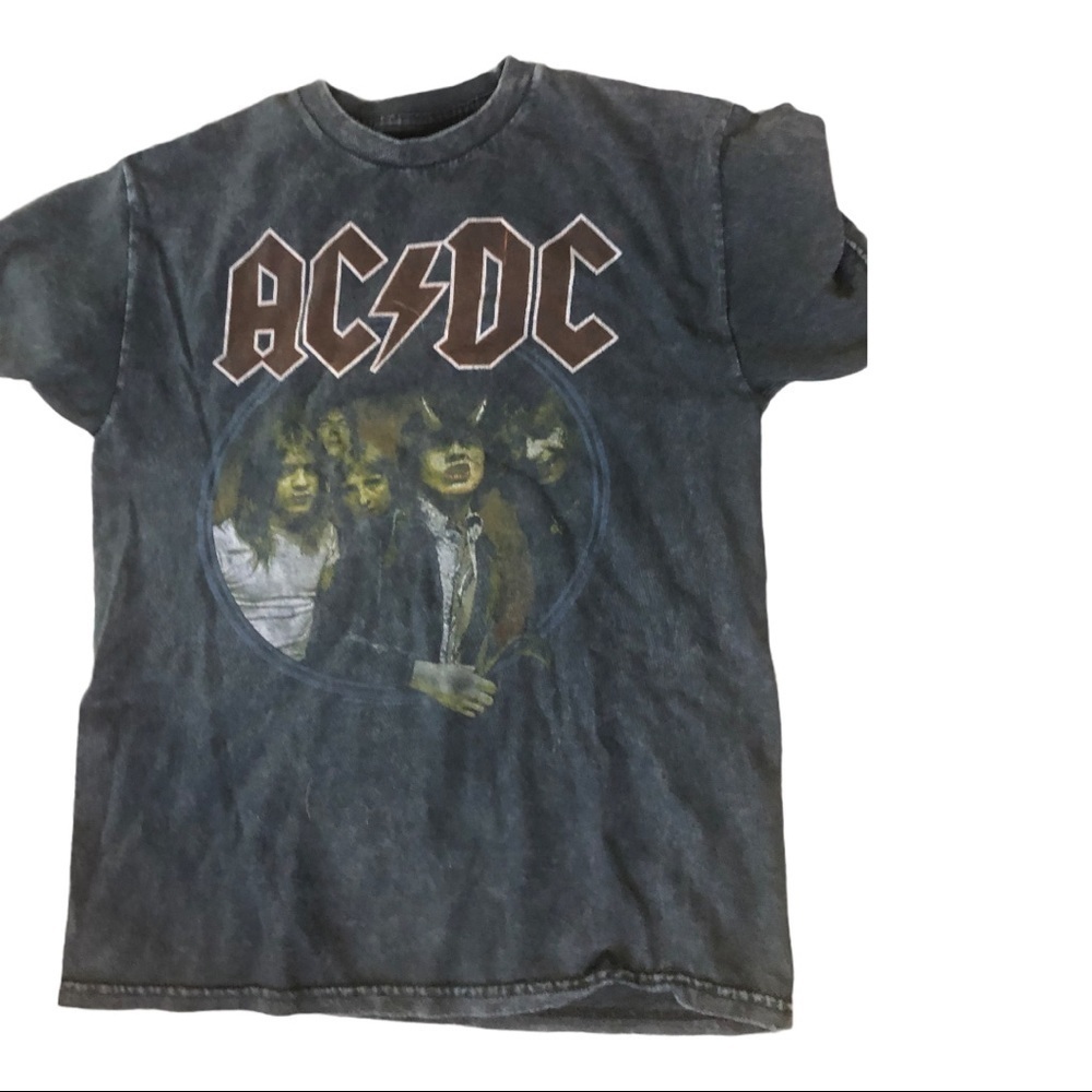 ac/dc Highway to Hell black faded tee M